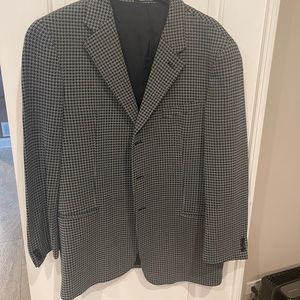 Armani Mens Blazer, Grey & Black, Size 44R